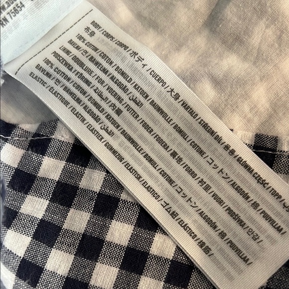 Abercrombie & Fitch 100% cotton navy and White Gingham Dress - Picture 5 of 6